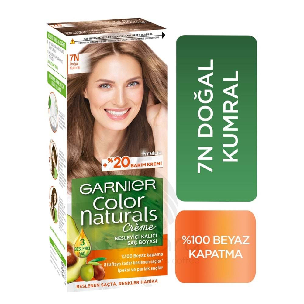 Garnier Color Naturals Krem Saç Boyası 7N Doğal Kumral