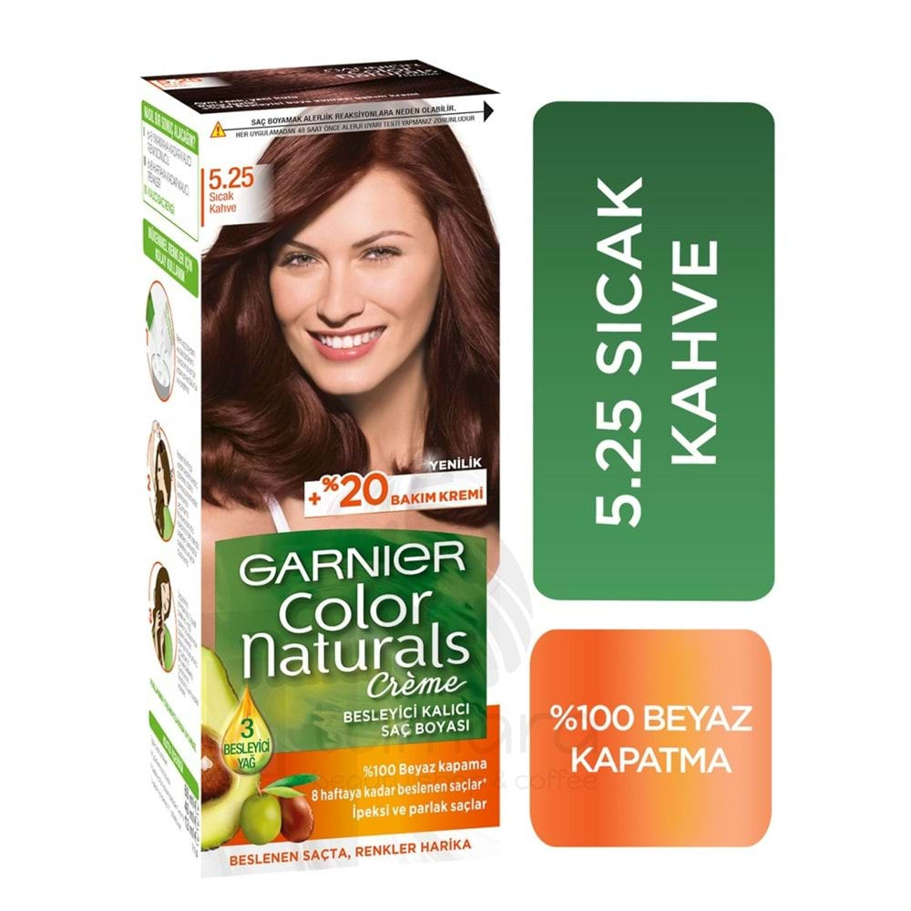 Garnier Color Naturals Saç Boyası 5.25 Sıcak Kahve