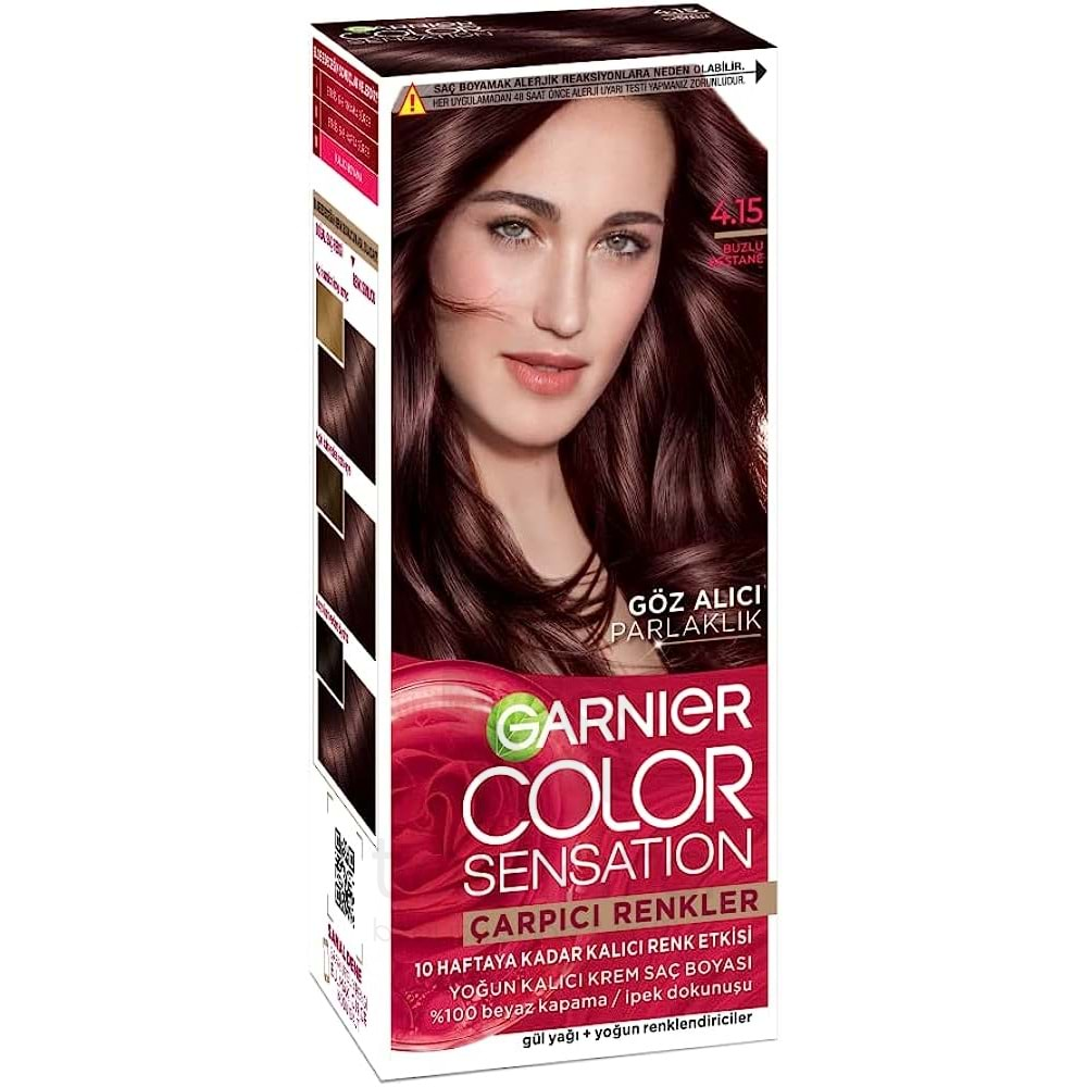 Garnier Çarpıcı Renkler Saç Boyası 4.15 Buzlu Kestane