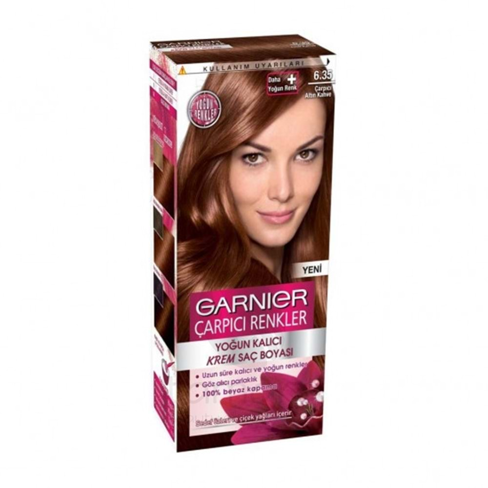 Garnier Çarpıcı Renkler Saç Boyası 6.35 Çarpıcı Altın Kahve