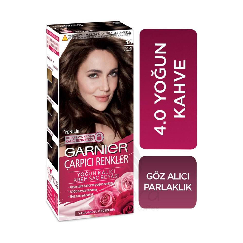 Garnier Çarpıcı Renkler Saç Boyası 4.0 Yoğun Kahve