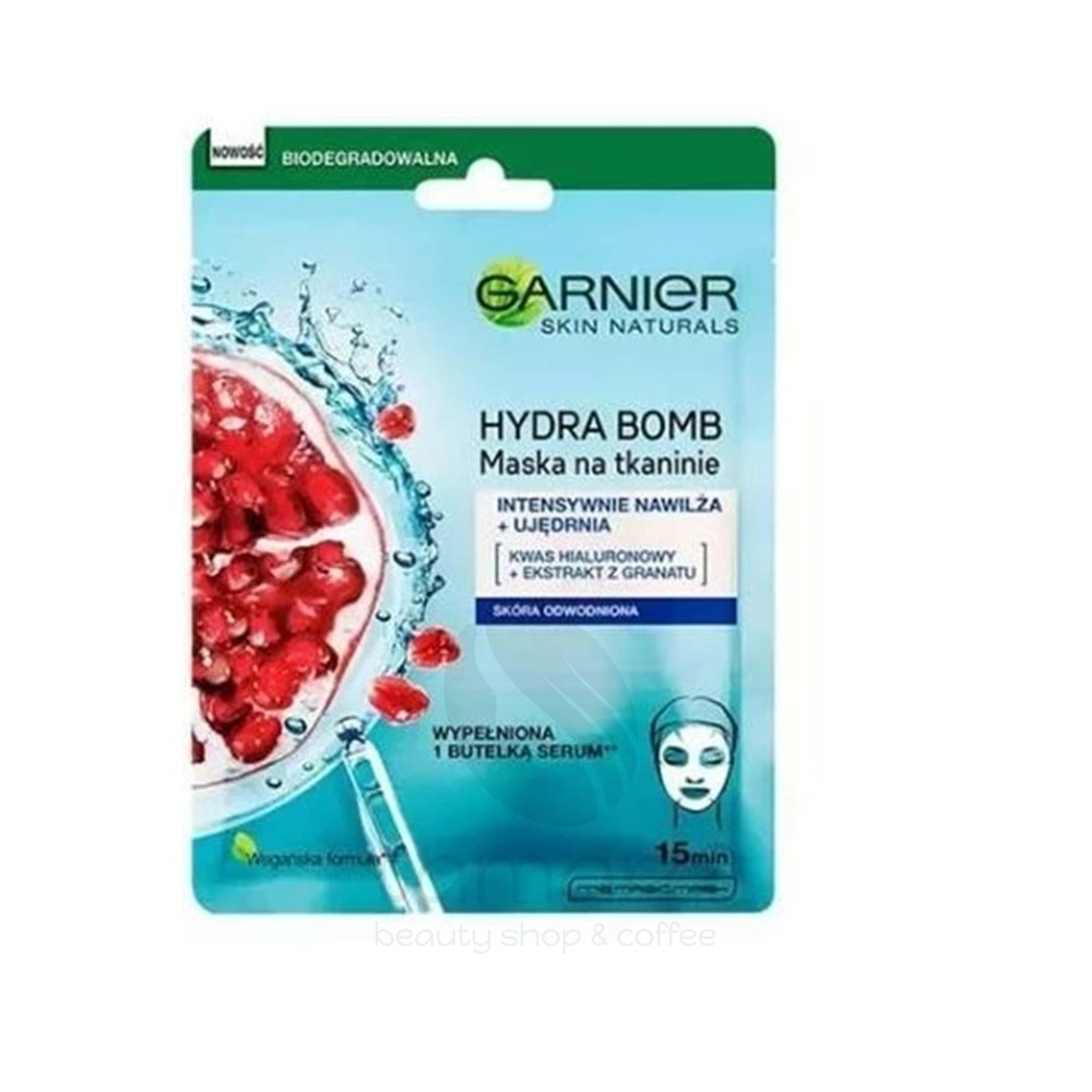 Garnier Nem Bombası Canlandırıcı Kağıt Yüz Maskesi