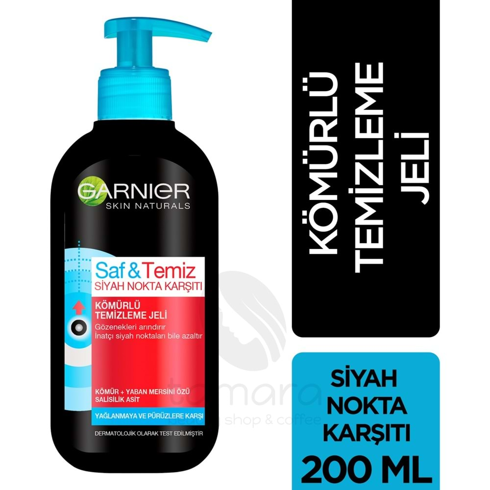 Garnier Saf & Temiz Siyah Nokta Karşıtı Kömürlü Temizleme Jeli 200 ml