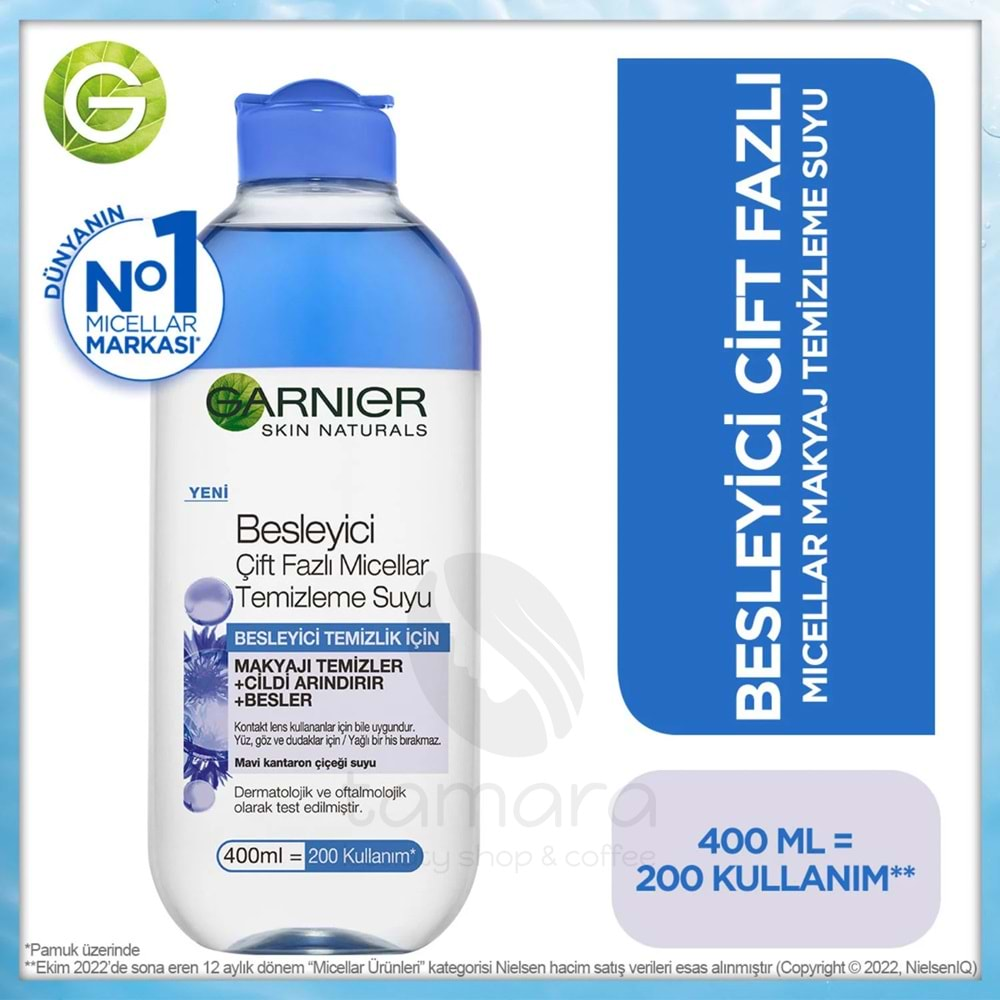 Garnier Besleyici Çift Fazlı Micellar Temizleme Suyu 400 ml