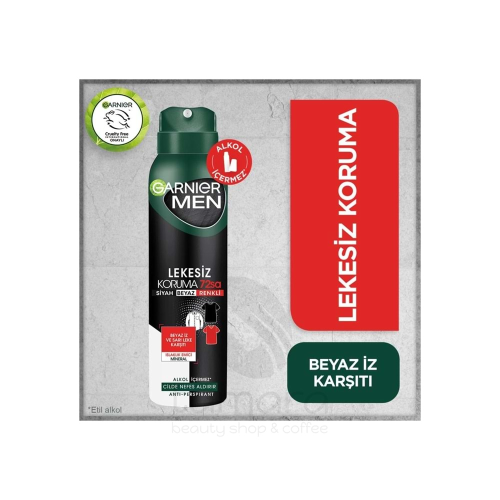 Garnier Men Lekesiz Koruma Aerosol 150 ml Sprey