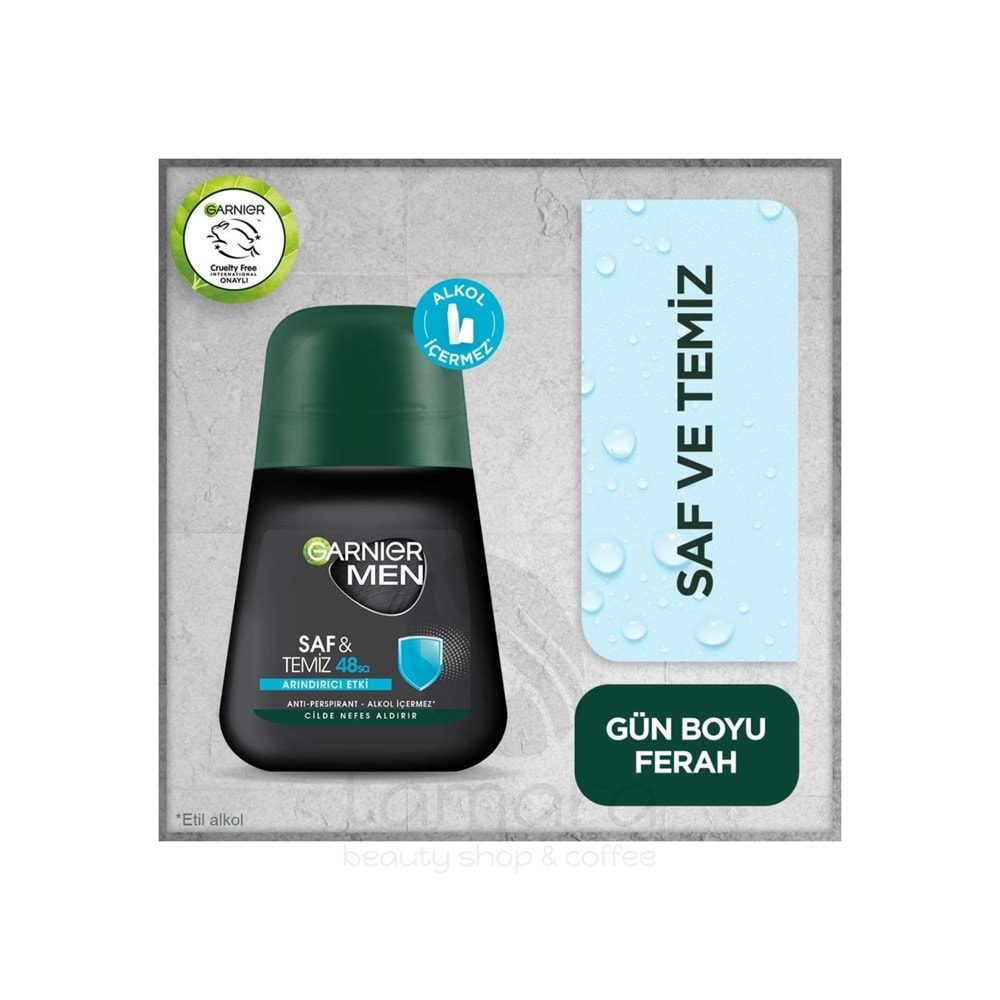 Garnier Men Saf ve Temiz Roll-On 50 ml