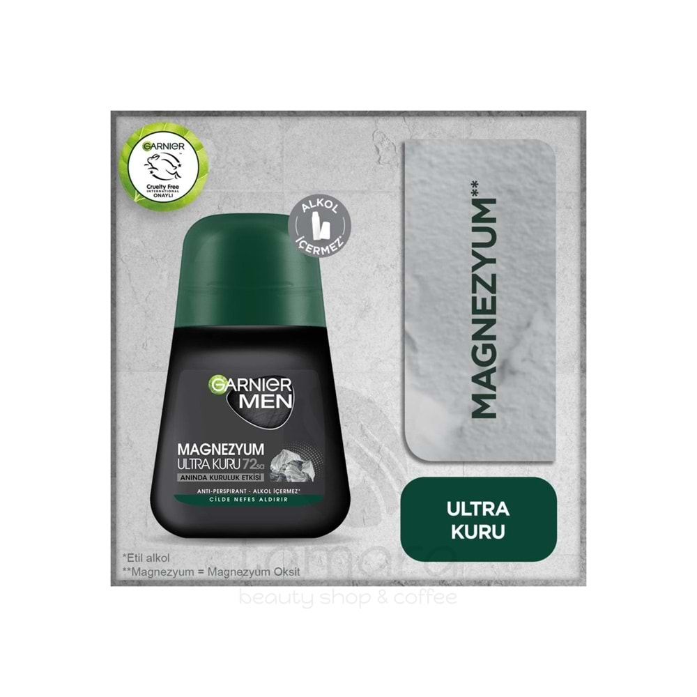 Garnier Men Magnezyum Ultra Kuru 72 Saat Mg 50 ml