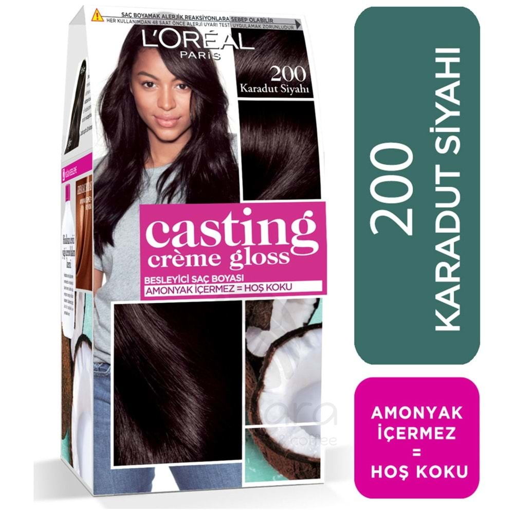 Loreal Paris Casting Crème Gloss Saç Boyası 200 Karadut Siyahı