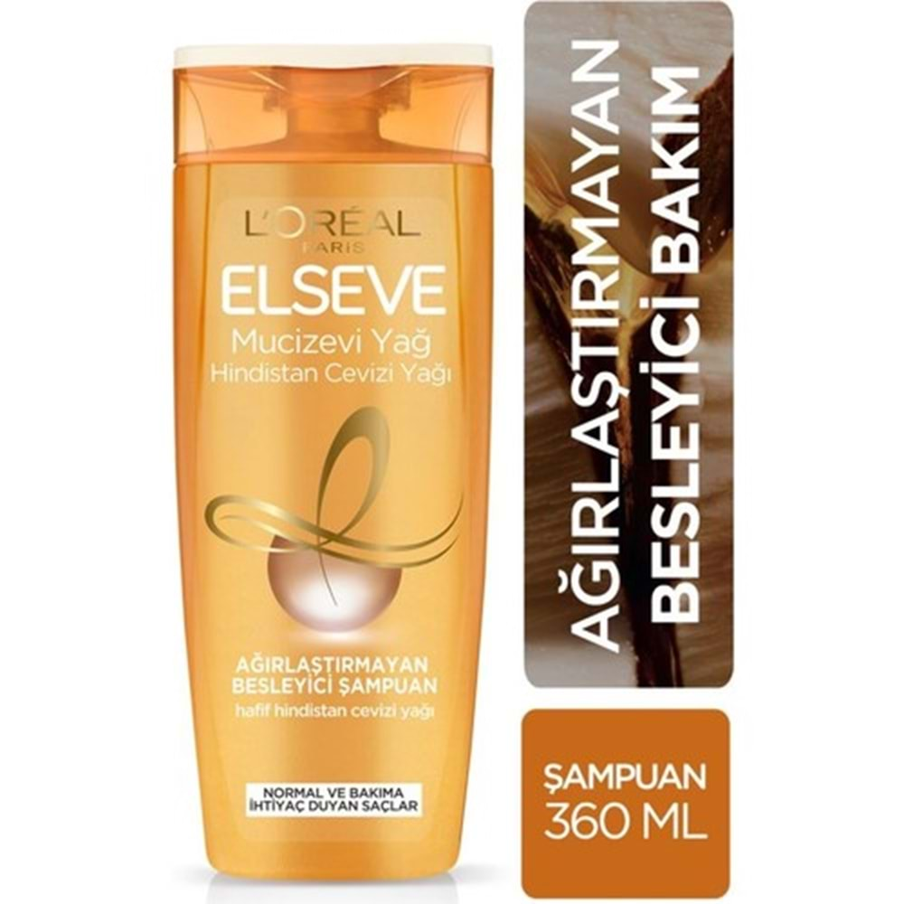 Loreal Paris Elseve Mucizevi Hindistan Cevizi Yağı Ağırlaştırmayan Besleyici Şampuan 360 ml