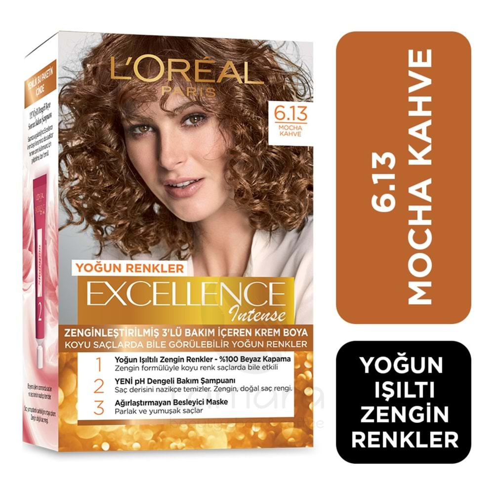 Loreal Paris Excellence Intense Saç Boyası 6.13 Mocha Kahve