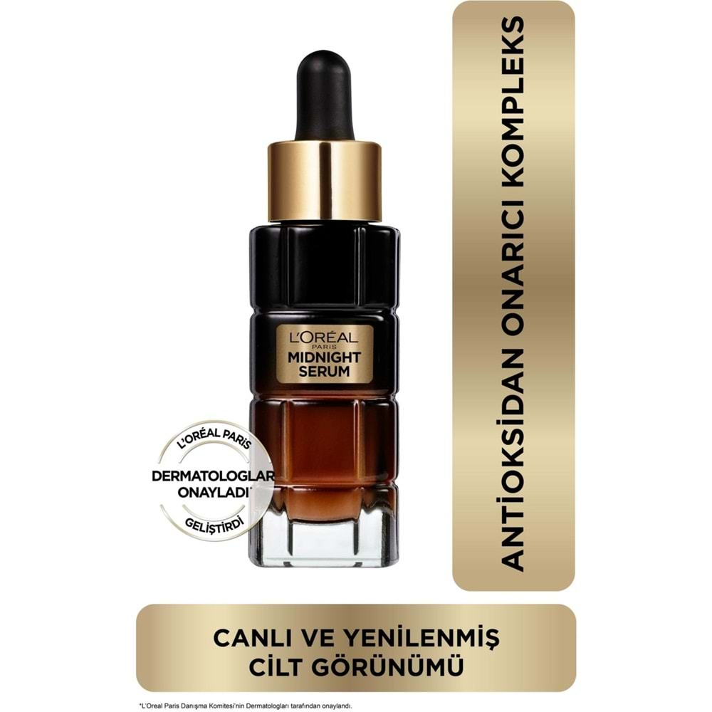 Loreal Paris Midnight Serum Cilt Yenileme & Cilt Görünümü Canlandırma Etkili- 30 Ml