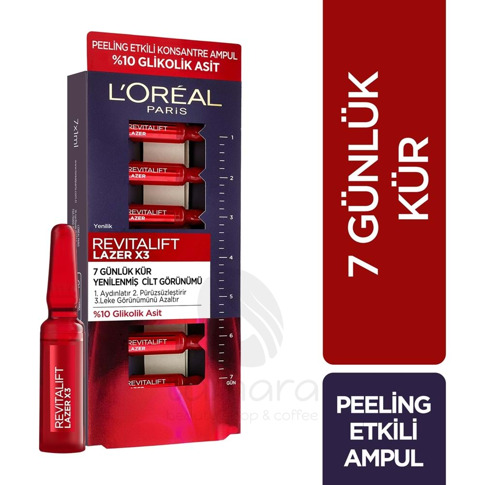 Loreal Paris Revitalift Lazer X3 7 Günlük Kür Peeling Etkili Ampul