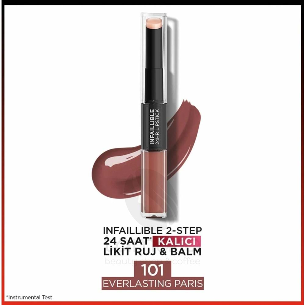 Loreal Paris Infaillible 2-Step 24 Saat Kalıcı Likit Ruj & Balm - 101 Everlasting Paris