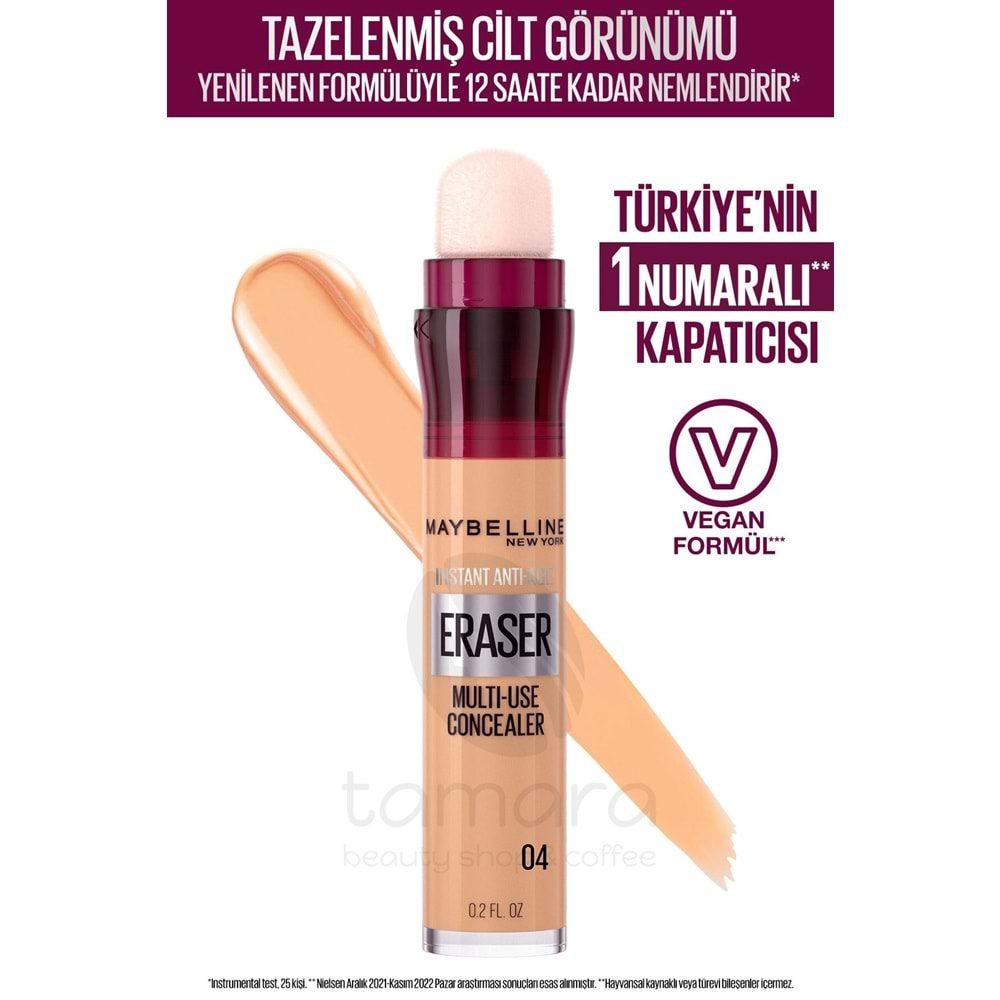 Maybelline New York Kapatıcı - Instant Age Eraser Concealer 04 Honey