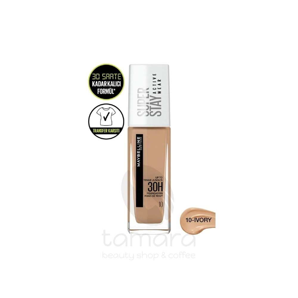 Maybelline New York Super Stay 24h Fondöten 10 Ivory