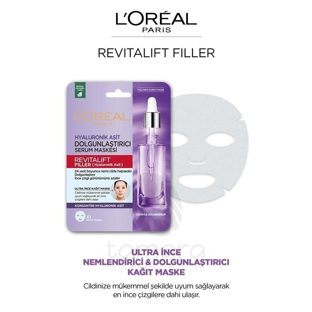 Loreal Paris Revitalift Filler Dolgunlaştırıcı Serum Maske