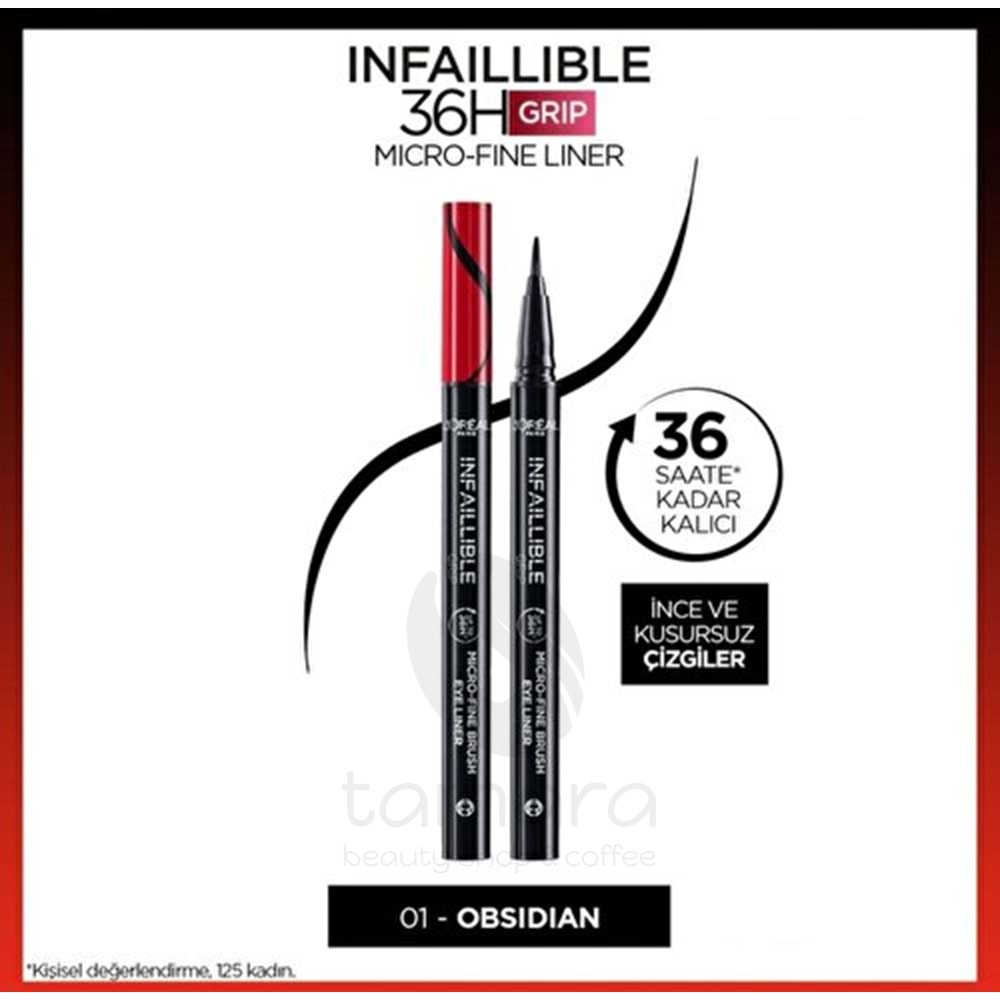 Loreal Paris Infaillible 36H Grip Micro Fine Eyeliner 01 Obsidian - Siyah