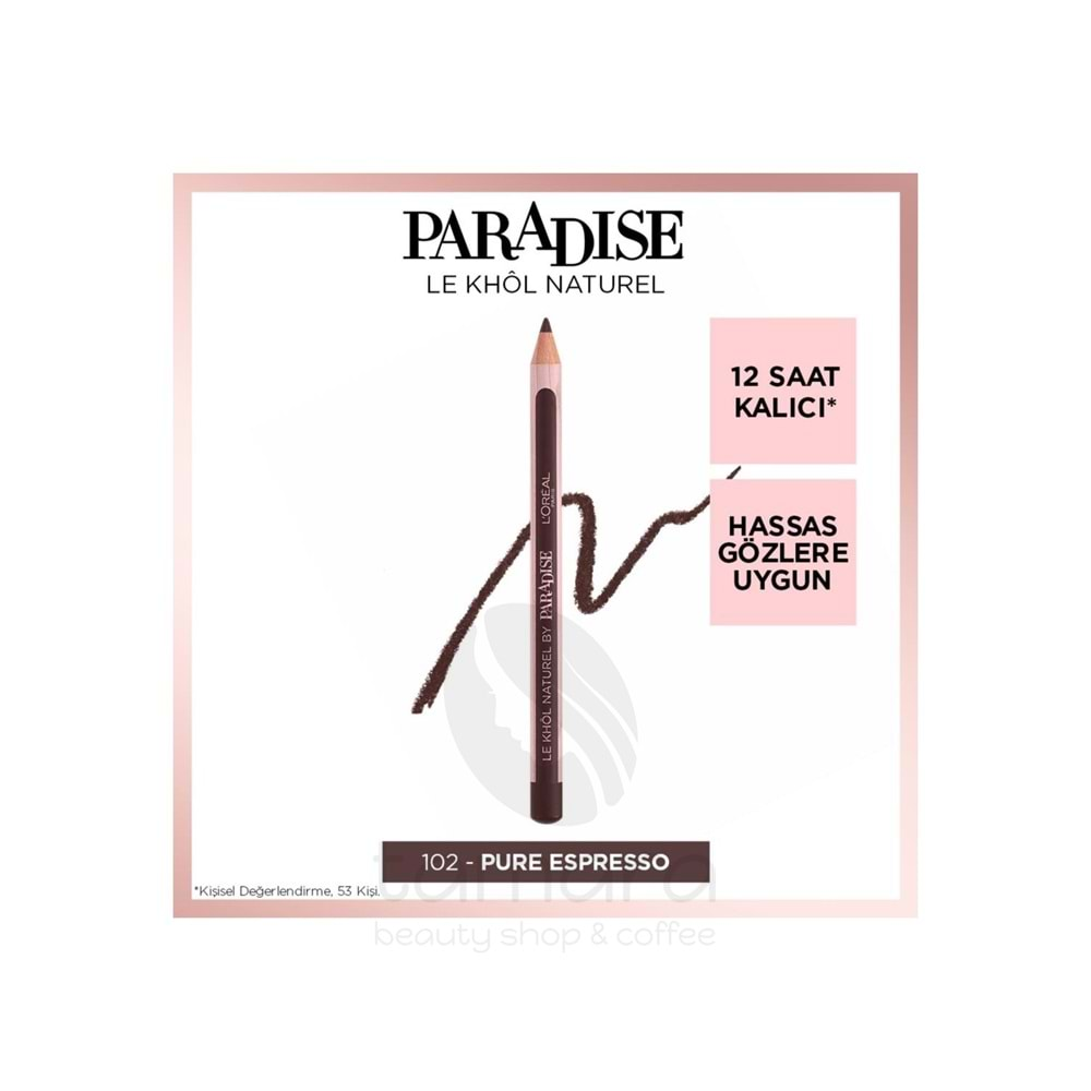 Loreal Paris Paradise Le Khol Kahverengi Göz Kalemi 102 Pure Espresso