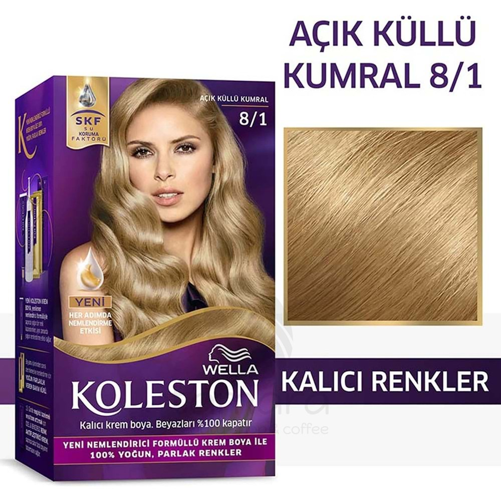 Koleston Kit Saç Boyası 8/1 Açık Küllü Kumral