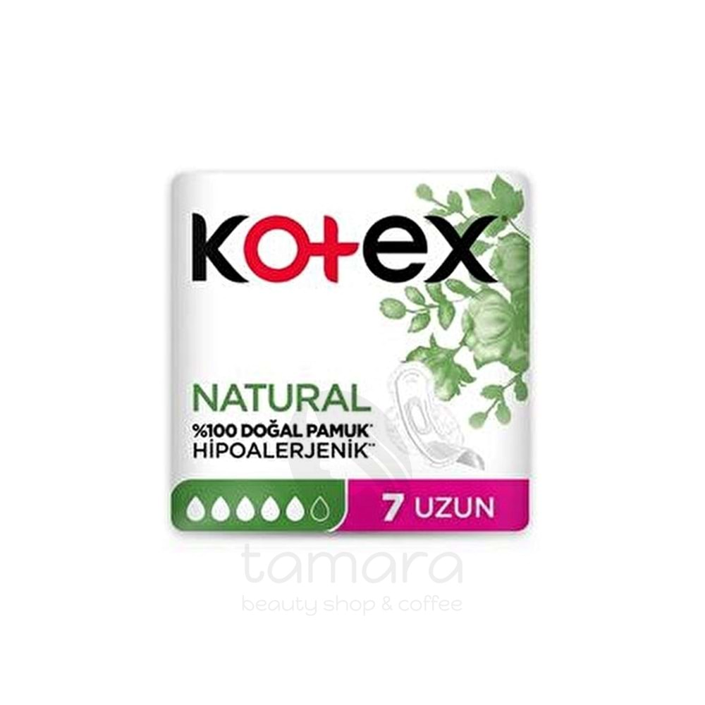 Kotex Natural 7 li Uzun Hijyenik Ped