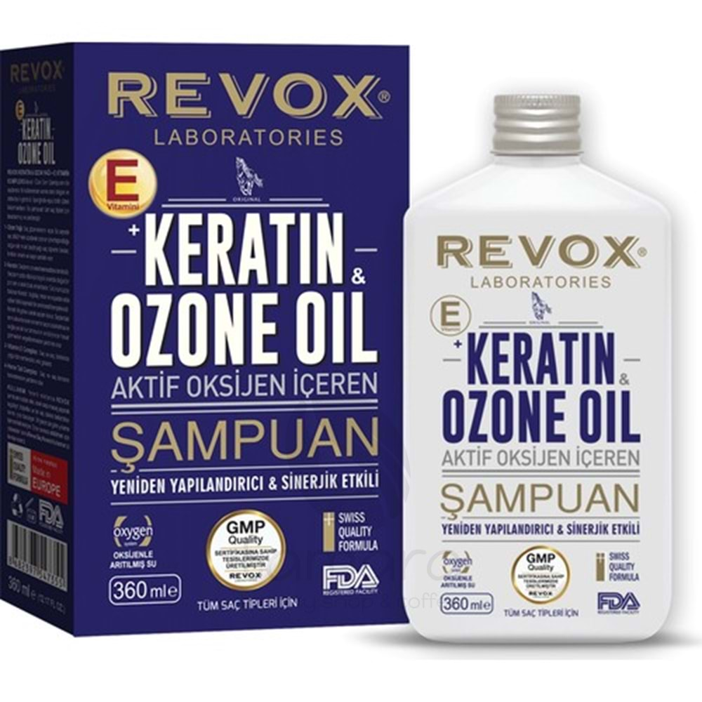 Revox Keratin & Ozon Oil Aktif Oksijen Içeren Saç Bakım Şampuanı