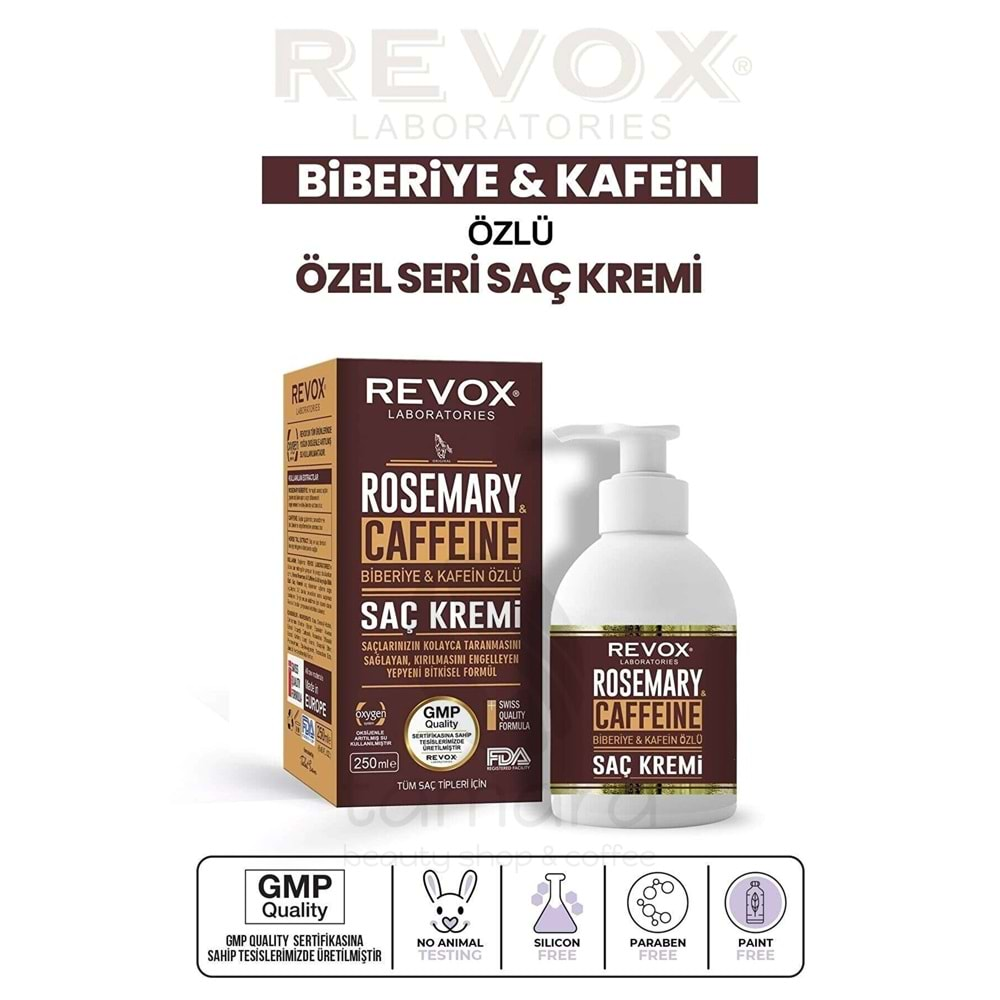 Revox Biberiye Ve Caffein Özlü Saç Kremi Yumuşak Ve Kolay Taranan Saçlar Için 250ml