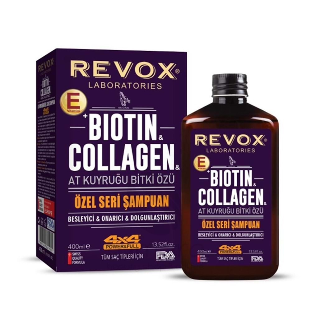 Revox Biotin Collagen At Kuyruğu Bitki Özü Şampuan 400 ml