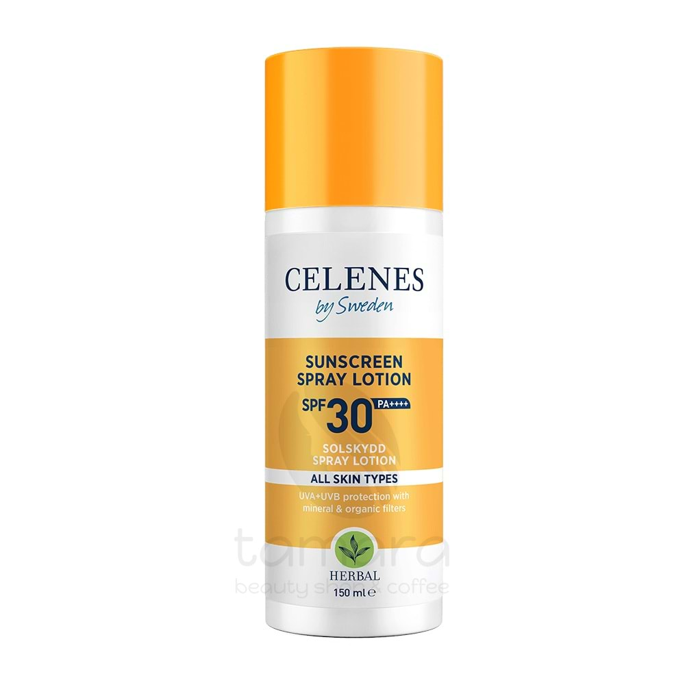 Celenes Herbal Güneş Koruyucu Losyon Sprey 30SPF 150 ml