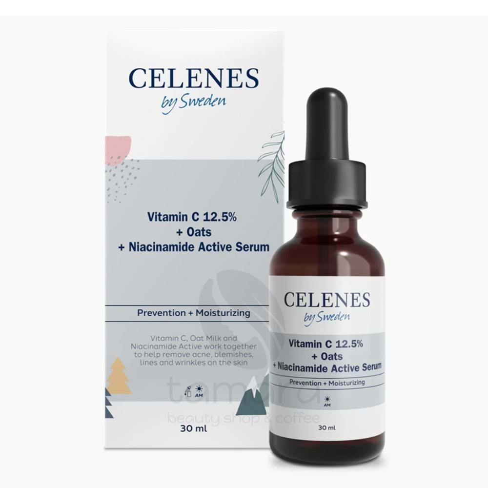 Celenes C Vitamini 25 + Yulaf Sütü Niasinamid Aktifli Serum 30 ml