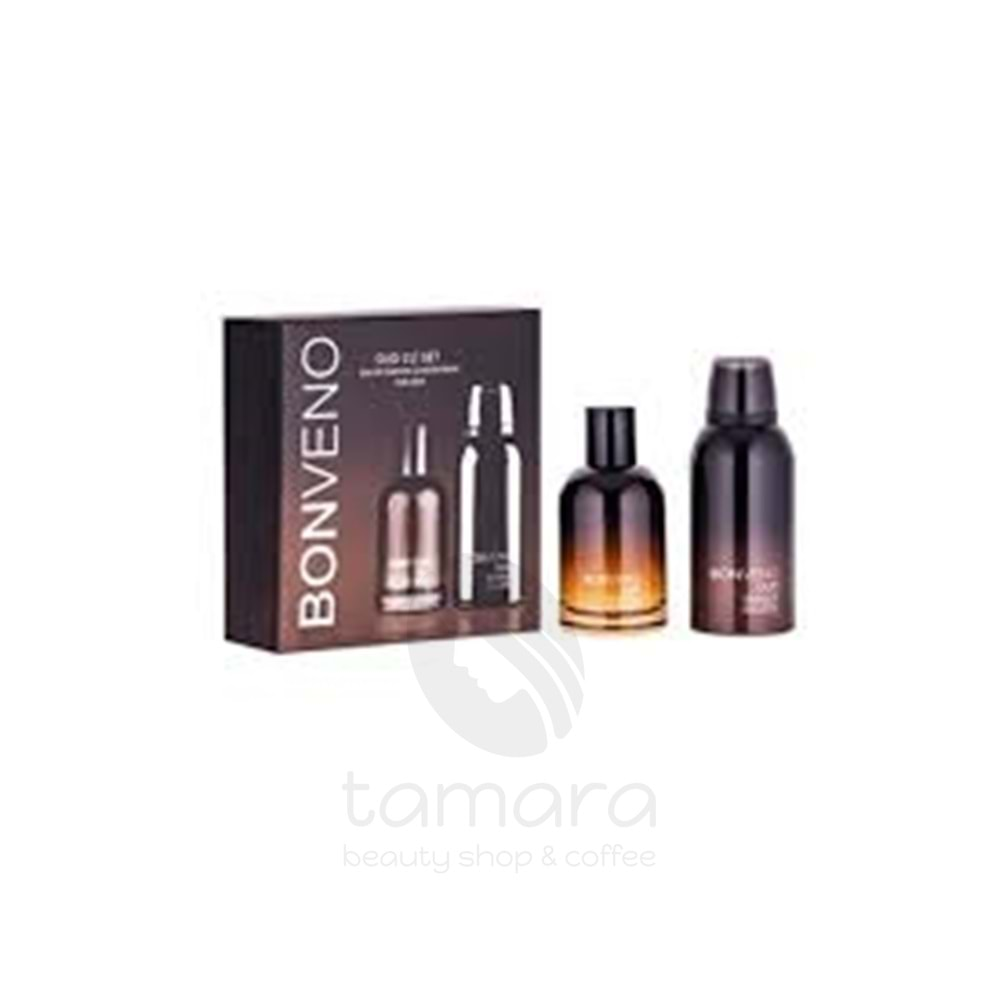 Bonveno Oud Kahverengi Edp 100 ml Erkek Parfüm + 150 ml Deodorant Seti