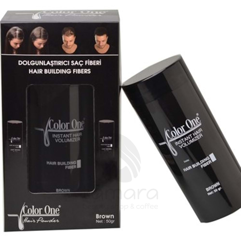 Color One Topik Dolgunlaştırıcı Hair Building Fibers Brown Dolgunlaştırıcı 50 gr. Siyah