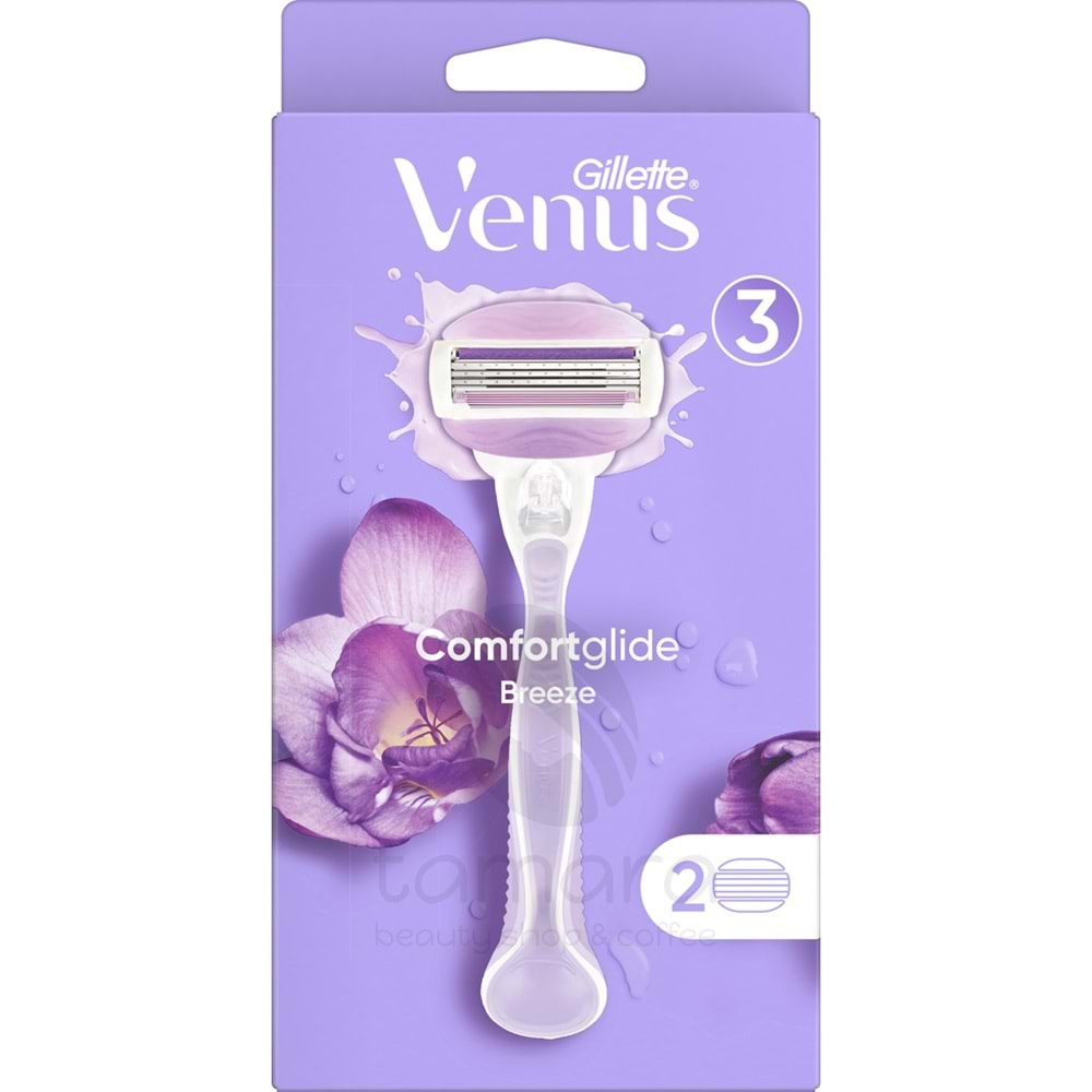 Gillette Venus Comfortglide Breeze Kadın Tıraş Makinesi + Yedek Tıraş Bıçağı 2'li