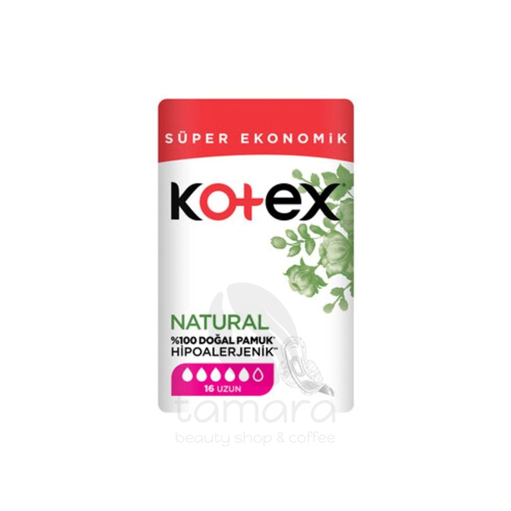 Kotex Süper Ekonomik Hijyenik Ped Natural Ultra Uzun 16'lı