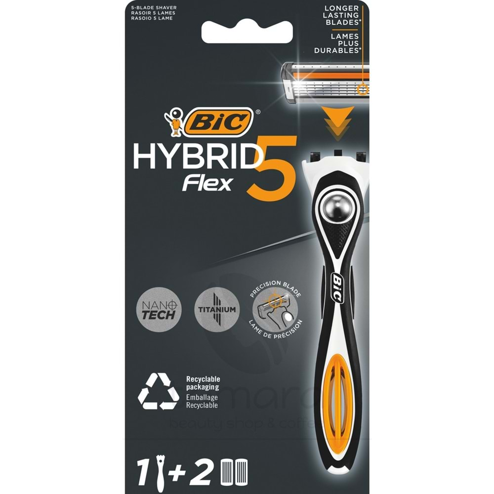 Bic Flex 5 Hybrid Erkek Tıraş Bıçağı 1 Sap + 2 Başlık (5 Bıçak)