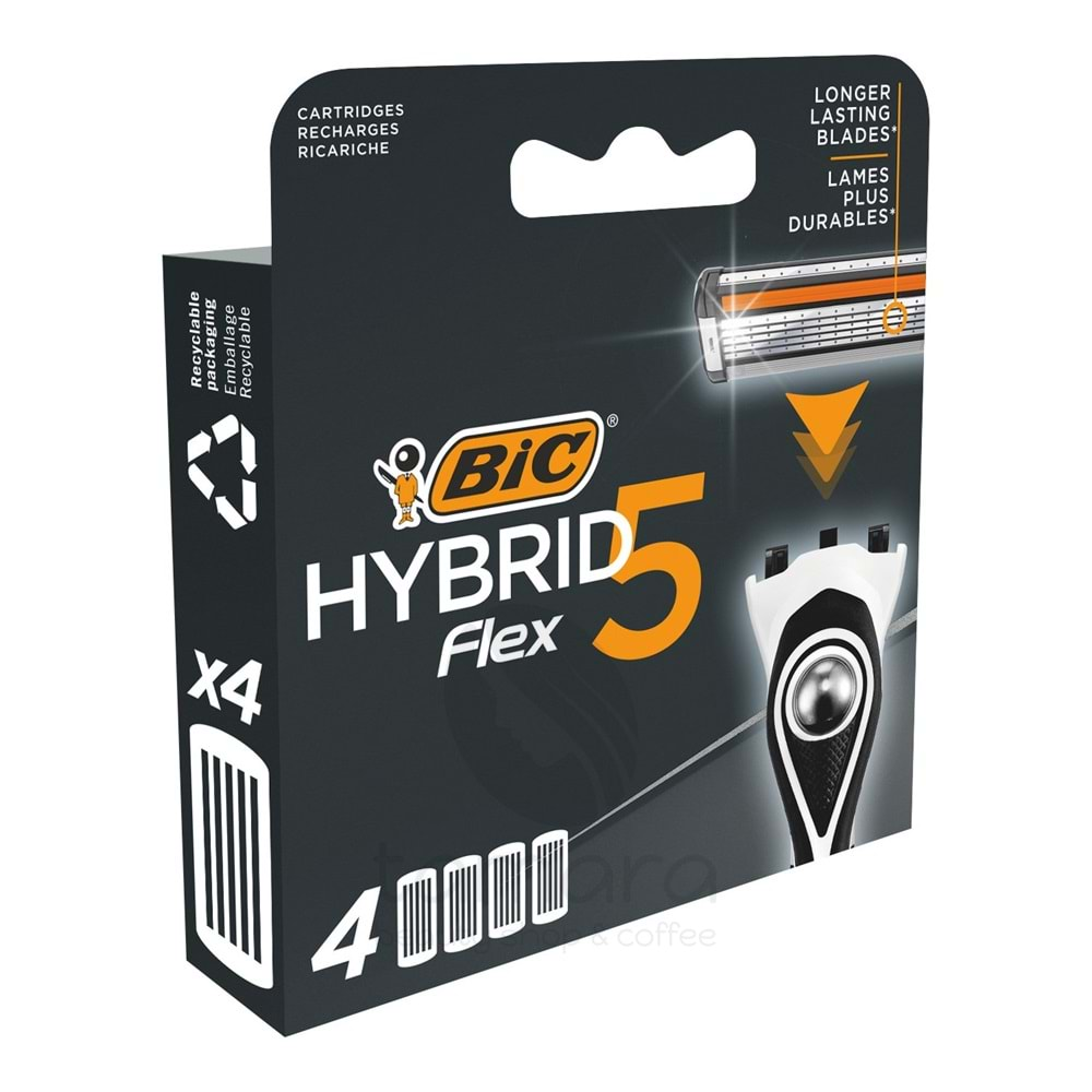 Bic Flex 5 Hybrid Yedek Tıraş Bıçağı Kartuşu 4'lü Kutu (5 Bıçak)