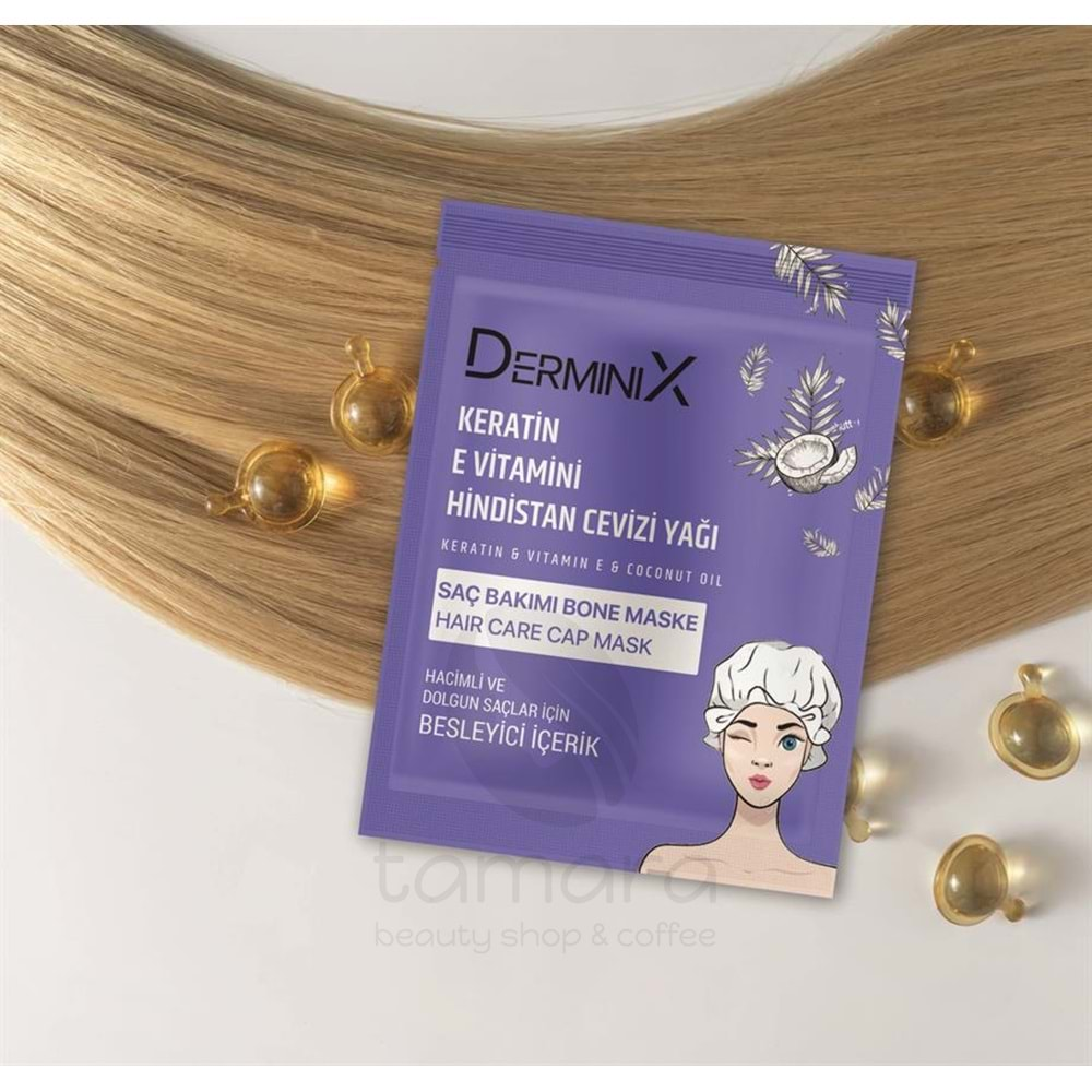 Derminix Keratin & E vitamini & Hindistan Cevizi Yağı Bone Saç Maskesi