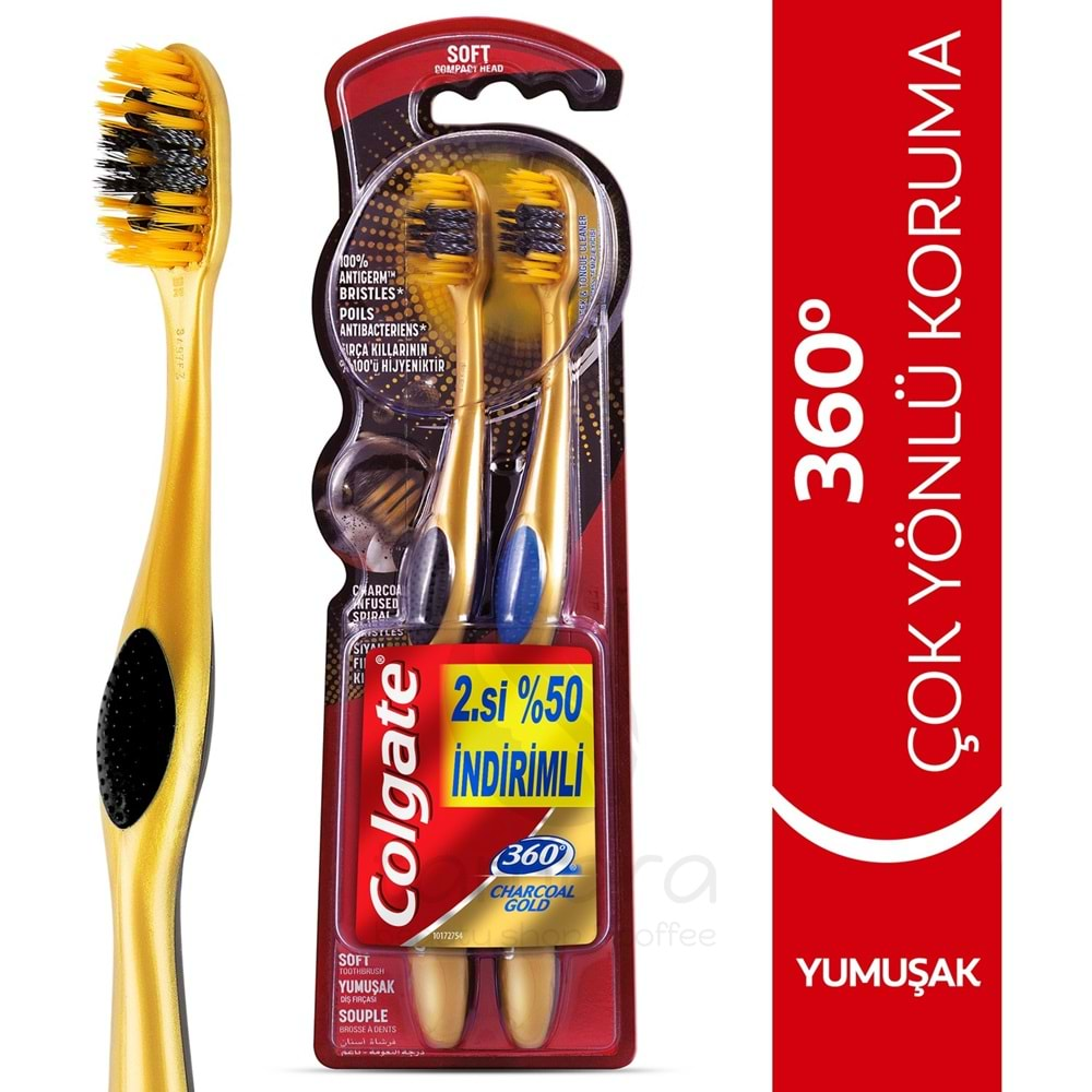 Colgate 360 Gold Diş Fırçası Yumuşak 1+1