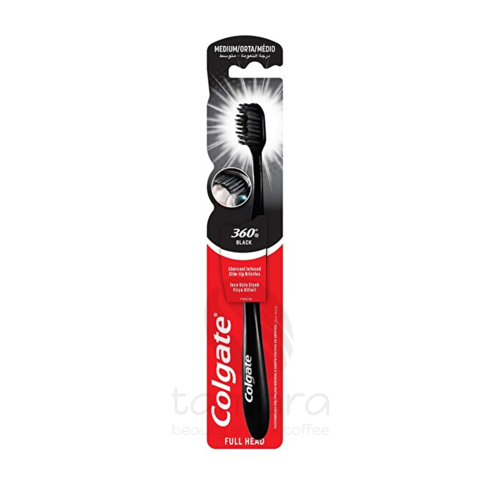 Colgate Diş Fırçası 360 Charcoal Siyah Orta