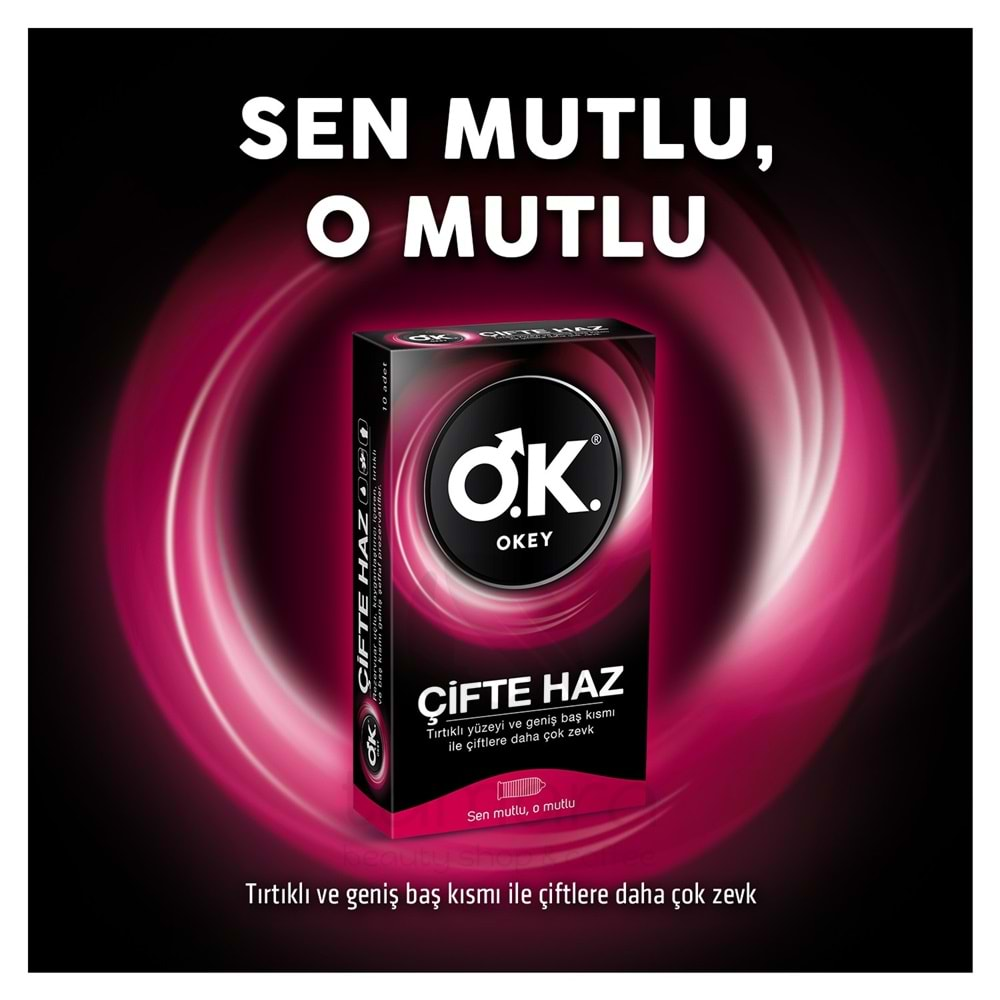 Okey Çifte Haz Prezervatif 10'lu