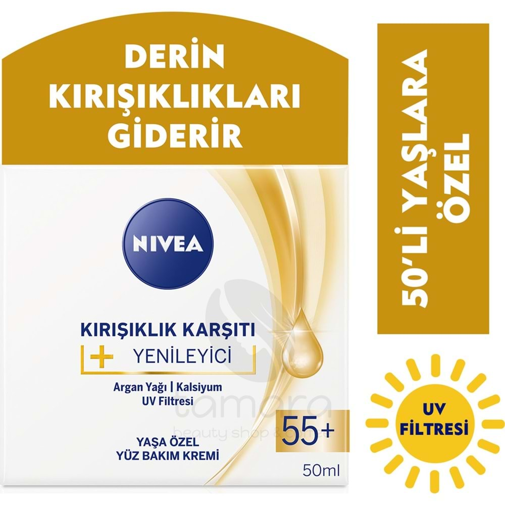 Nivea Krem Yaş 55+ (50ml),Yaşa Özel Yüz Bakım Kremi