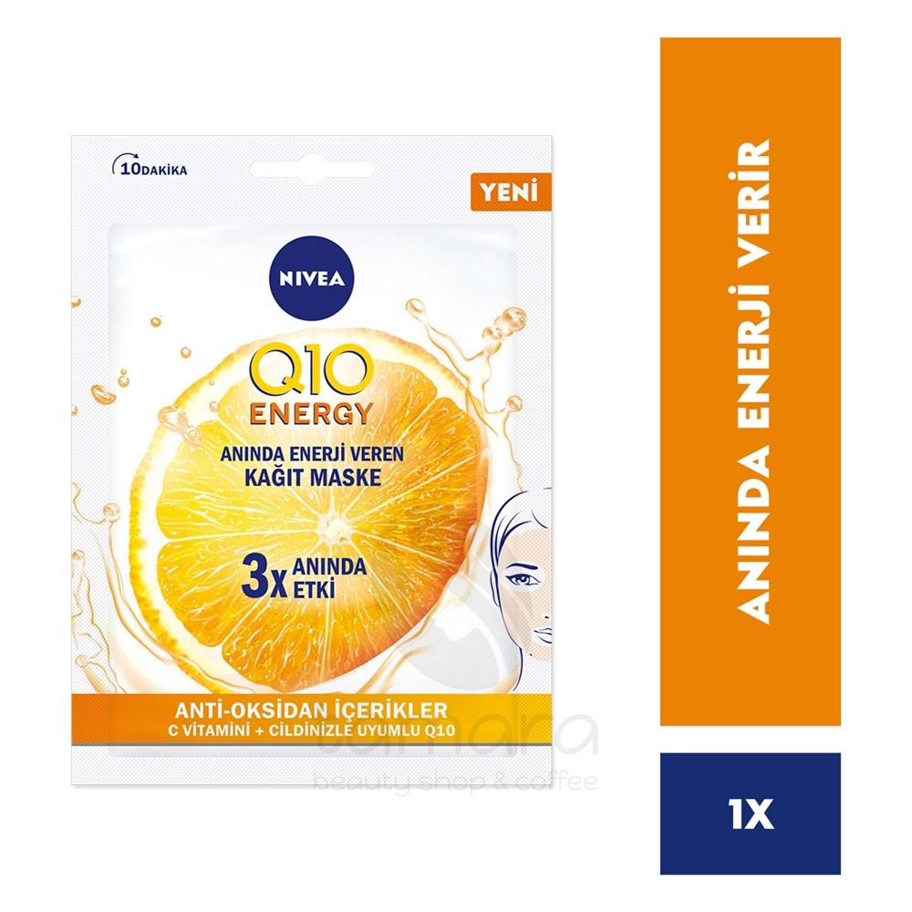 Nivea Q10 Energy Anında Enerji Veren Yüz Maskesi , C Vitamini