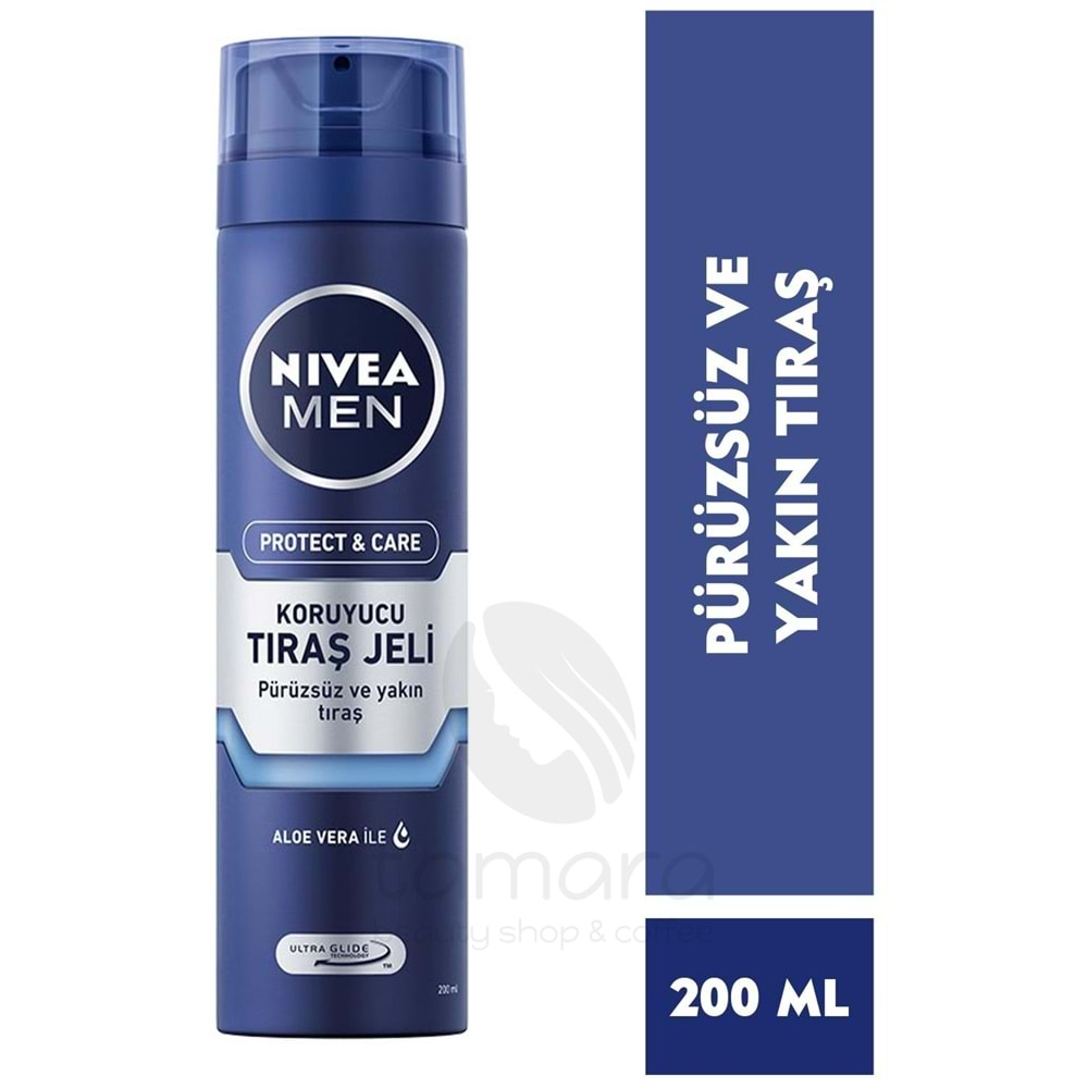 Nivea Men Protect & Care Tıraş Jeli 200ml Kuru Ciltler İçin Pürüzsüz Tıraş