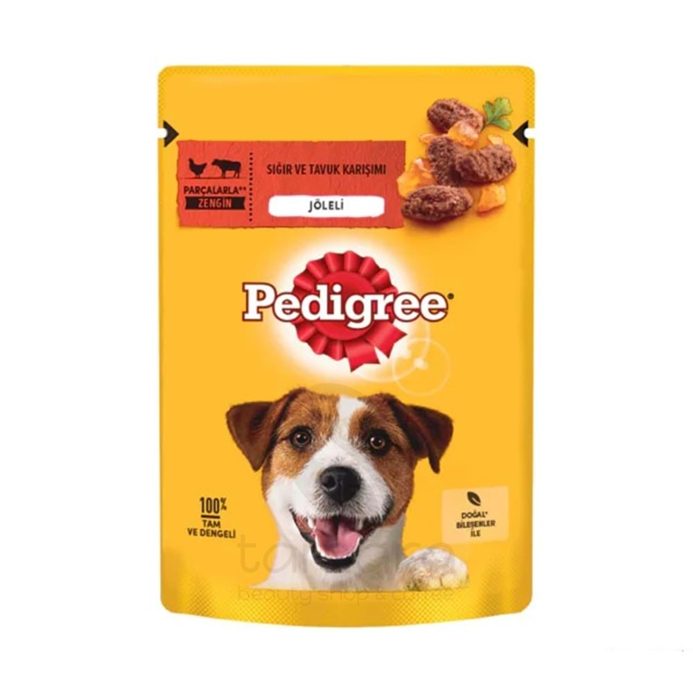 Pedigree Pouch Sığır Etli ve Tavuklu Yetişkin Köpek Konservesi 100gr