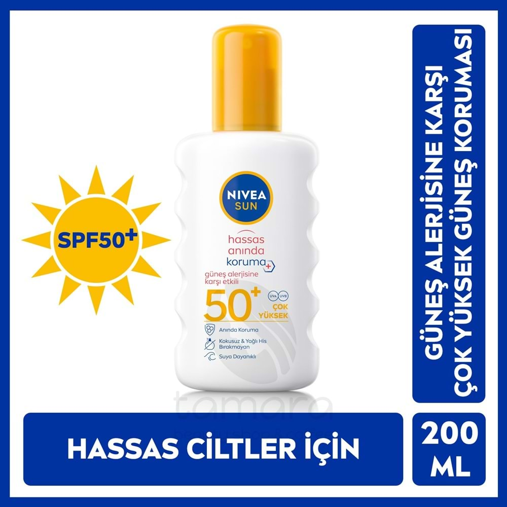 Nivea Sun Hassas Anında Koruma Güneş Alerjisine Karşı Güneş Spreyi 50+GKF 200 ml