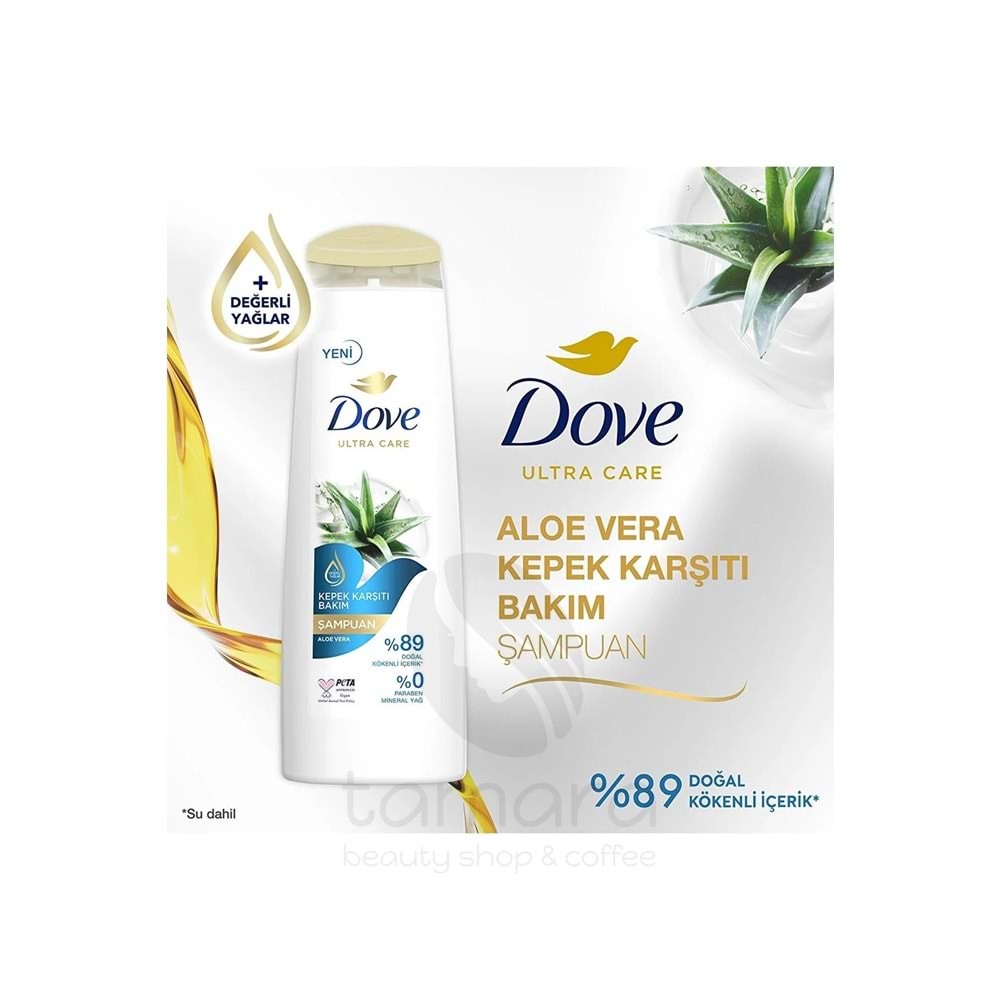 Dove Ultra Care Saç Bakım Şampuanı Kepek Karşıtı Bakım Aloe Vera 400 ml