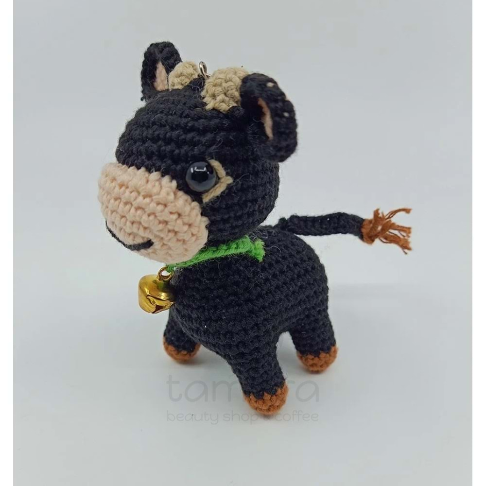 Amigurumi Organik Örgü Boğa Anahtarlık