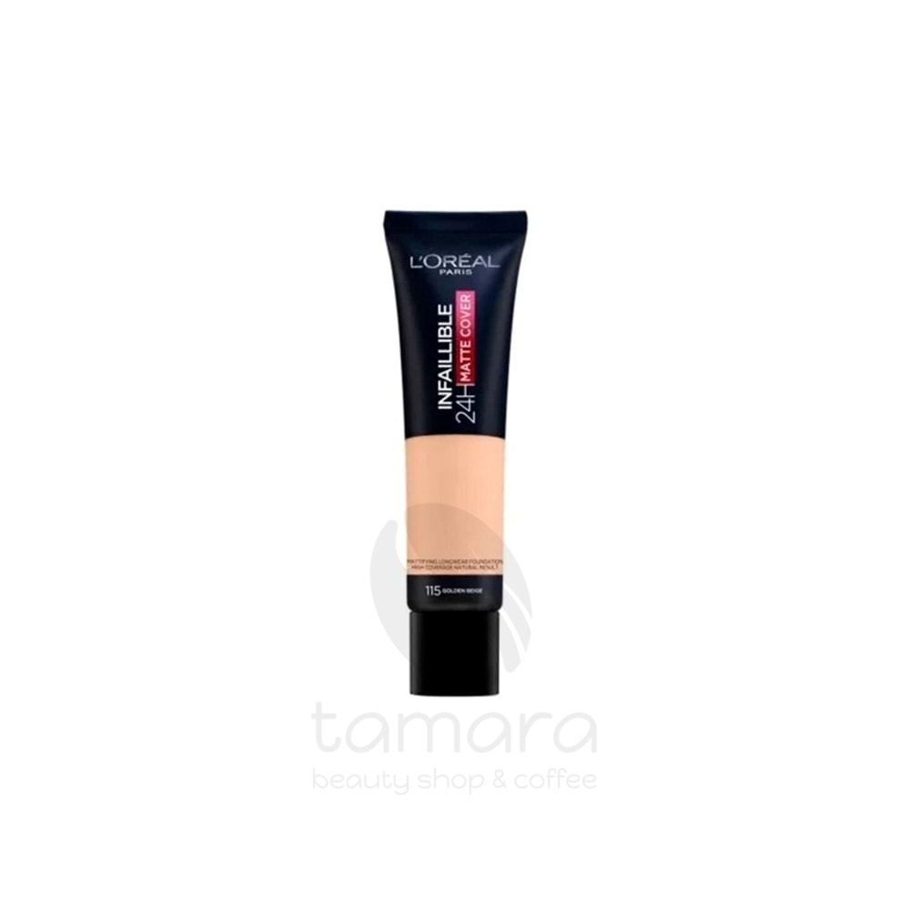 Loreal Paris Infaıllıble 24h Matte Cover Yüksek Kapatıcı Fondöten - 115 Golden Beıge