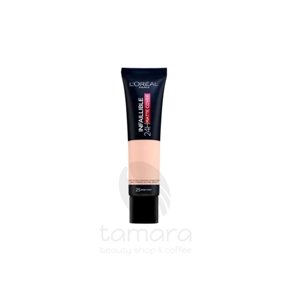 Loreal Paris Infaıllıble 24h Matte Cover Yüksek Kapatıcı Fondöten - 25 Rose Ivory