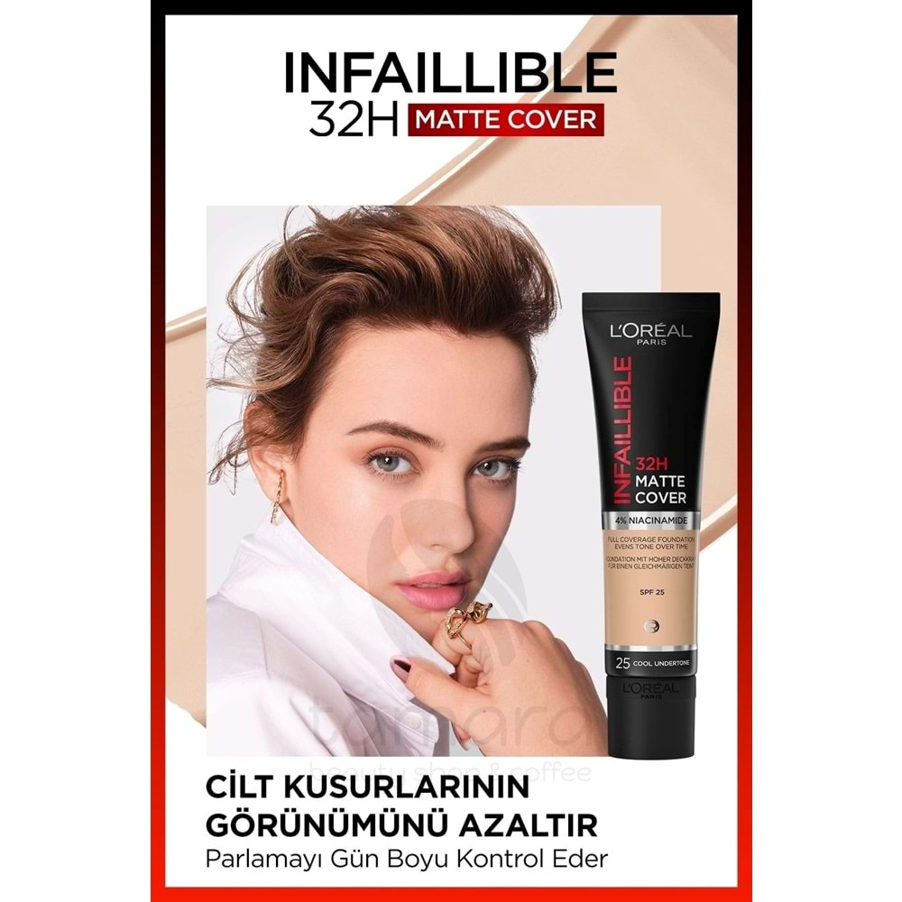 Loreal Paris Infaillible 32h Matte Cover Yüksek Kapatıcı Fondöten - 175 Soğuk Alt Ton