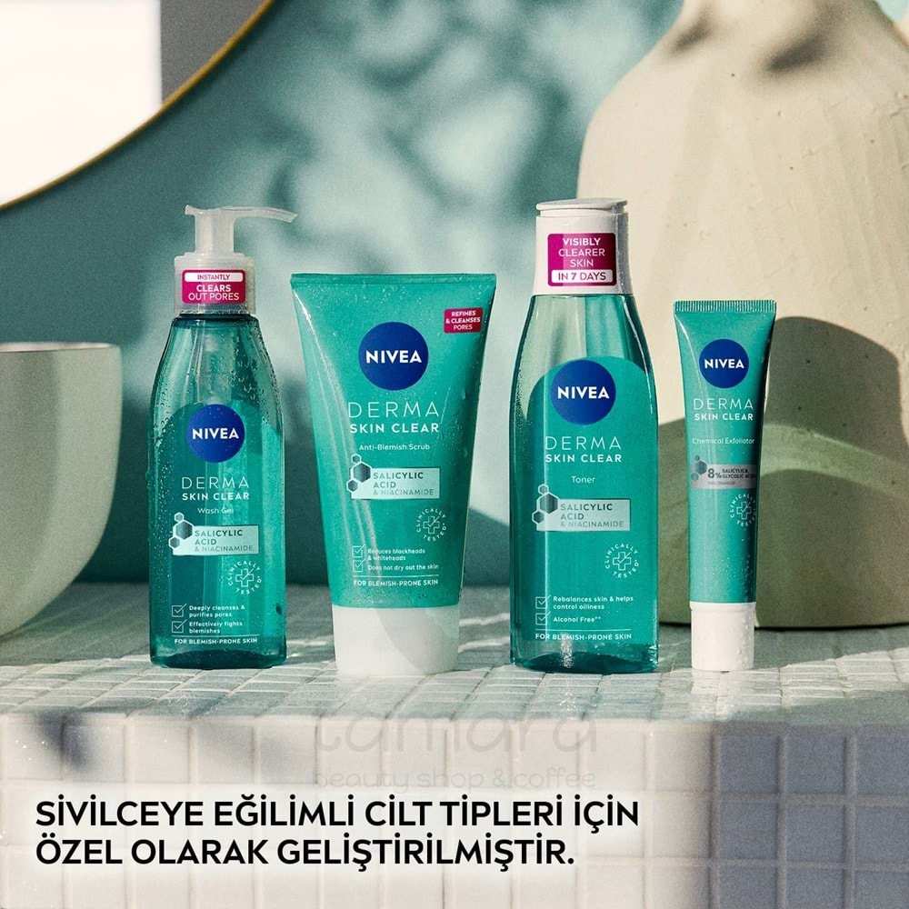 Nivea Derma Skin Clear Sivilce Karşıtı Niasinamid Ve Salisilik Asit (BHA) Tonik 200ml